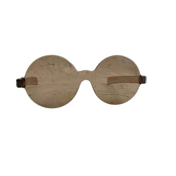 Vintage 1960’s Smokey Grey Round Lens Plastic Sunglasses Made In Italy main image 6